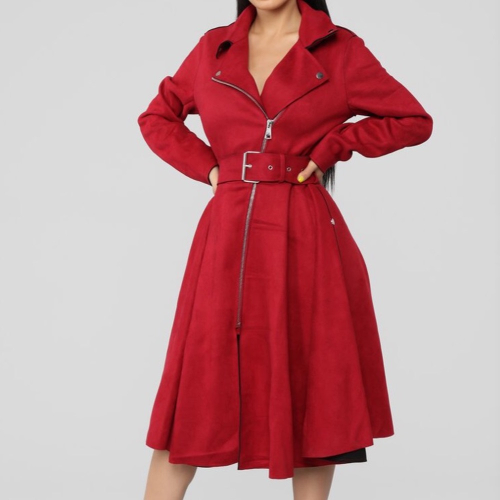 Taking Charge Coat - Wine